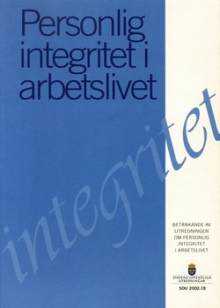 Omslaget till Personlig integritet i arbetslivet